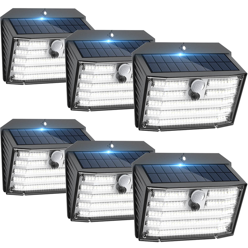 Solar Motion Lights Outdoor, Ultra Bright Solar Fence Lights with Motion Sensor, IP65 Waterproof Security Light 3 Modes, 270ยฐ Lighting Angle, Wall