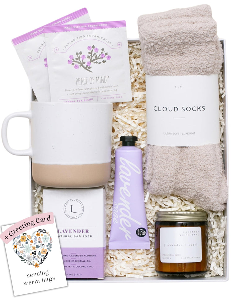 Unboxme Lavender Spa Gift Set - Relaxation Gifts for Women with Candle & Bath Bombs - Perfect Self-Care Gift for Women, Birthdays, Christmas, Get