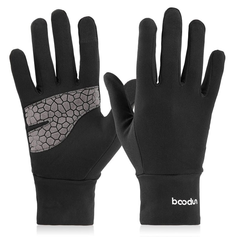 Arcweg Running Gloves Winter Thermal Anti-Slip Touchscreen Gloves Fleece Lining Gloves Men Women for Walking Cycling Driving Black Small-Medium