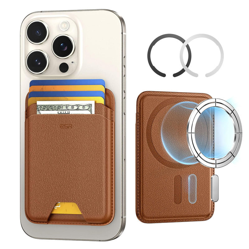 ESR for MagSafe Wallet, 5 Card Holder with RFID Blocking, MagSafe Sticker Included, Slim Magnetic Wallet for iPhone 17e/17/16/15/14/13/12 Series