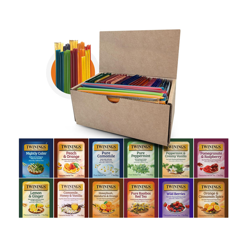 Tea Bunch Twinings 48 Tea Bags Herbal Variety Pack â 12 Herbal Flavors with 20 Honey Sticks, Perfect Tea Gift Set for Any Occasion