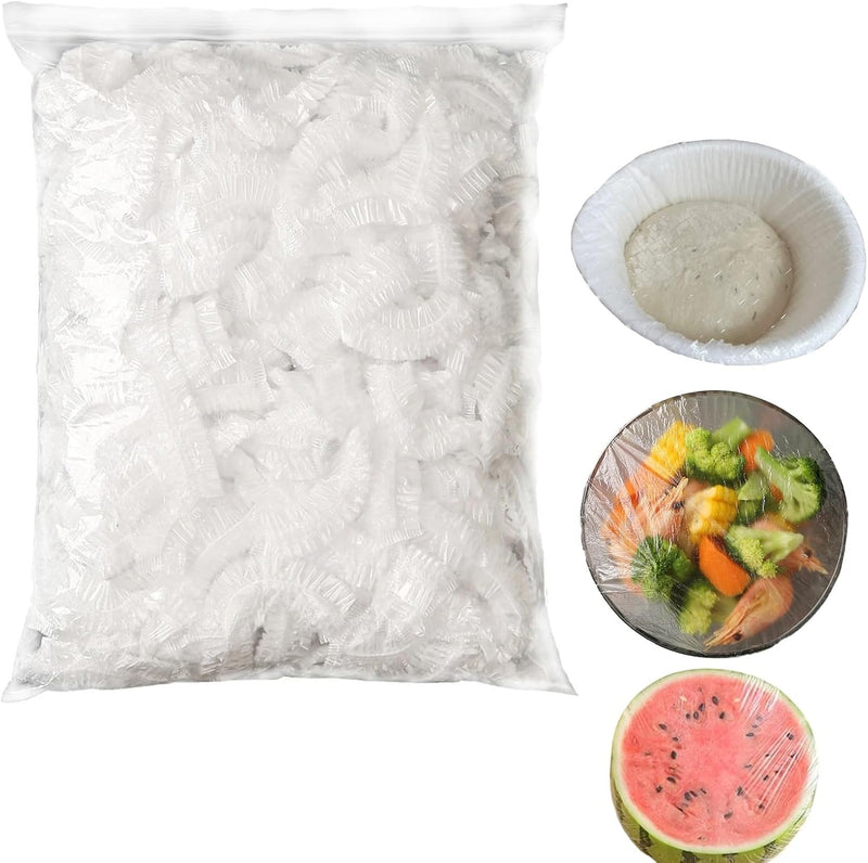 Plastic Bowl Covers Elastic Reusable for Sourdough Bread Proofing,200 Pcs Stretchable Food Wrap,Outdoor Picnic and Kitchen Food Covers