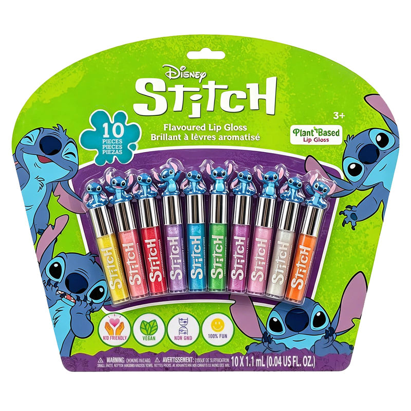 Townley Girl Stitch Lip Gloss Set, 10-Piece Plant-Based, Ages 3+ 0.04 Fl Oz (Pack of 1)