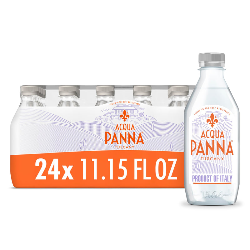 Acqua Panna Natural Spring Water, 11.15 FL OZ Plastic Water Bottles (24 Count)