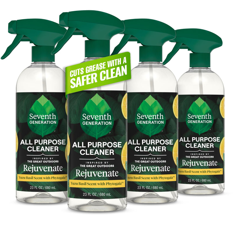 Seventh Generation, All Purpose Cleaner, Yuzu Basil, 23 oz, Pack of 4 Yuzu Basil 23 Fl Oz (Pack of 4)