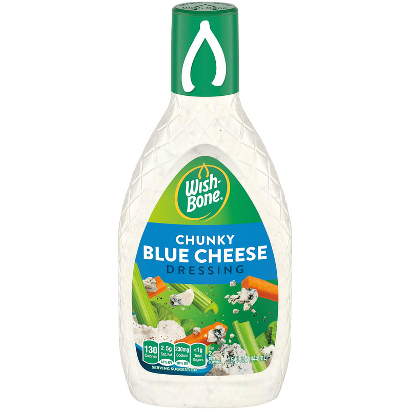 Wish-Bone Chunky Blue Cheese Salad Dressing, 15 FL OZ Chunky Blue Cheese 15 Oz 15 Fl Oz (Pack of 1)