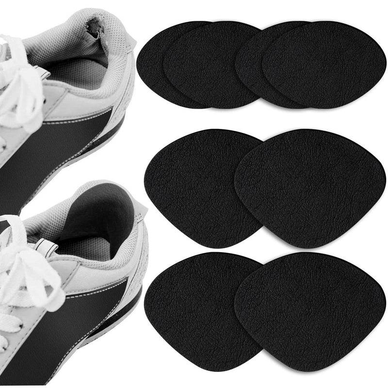 Shoe Heel Repair, 4 Pairs Inside Shoe Heel Patch Pad for Holes | Self-Adhesive, Heel Repair, Hole Repair, For Sneaker, Leather Shoes 4 Pair Black