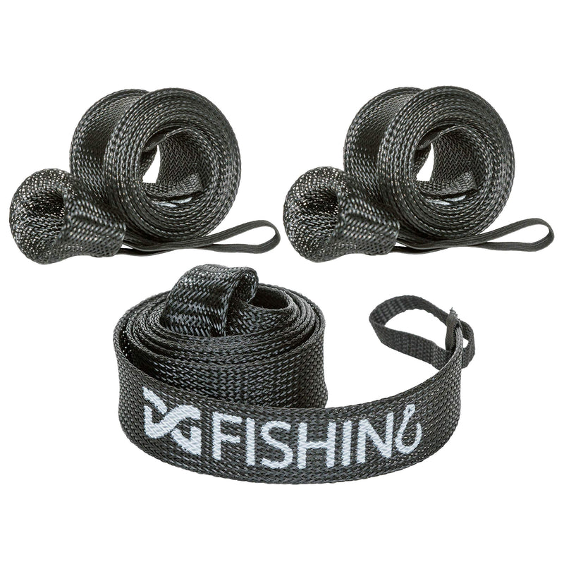 Fishing Rod Sleeve, 3 Pack, 7ft Spinning Rod Protector/Rod Sock/Rod Cover Black