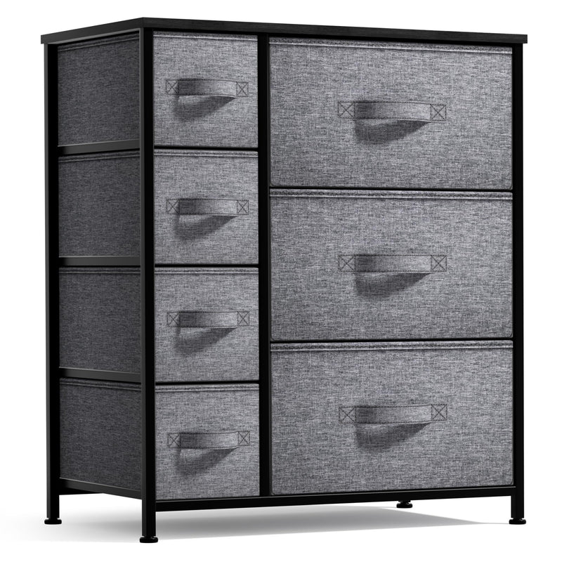 Sorbus Dresser with 7 Drawers - Chest Organizer Tower Unit with Steel Frame, Wood Top, Easy Pull Fabric Bins - Storage Furniture for Bedroom,