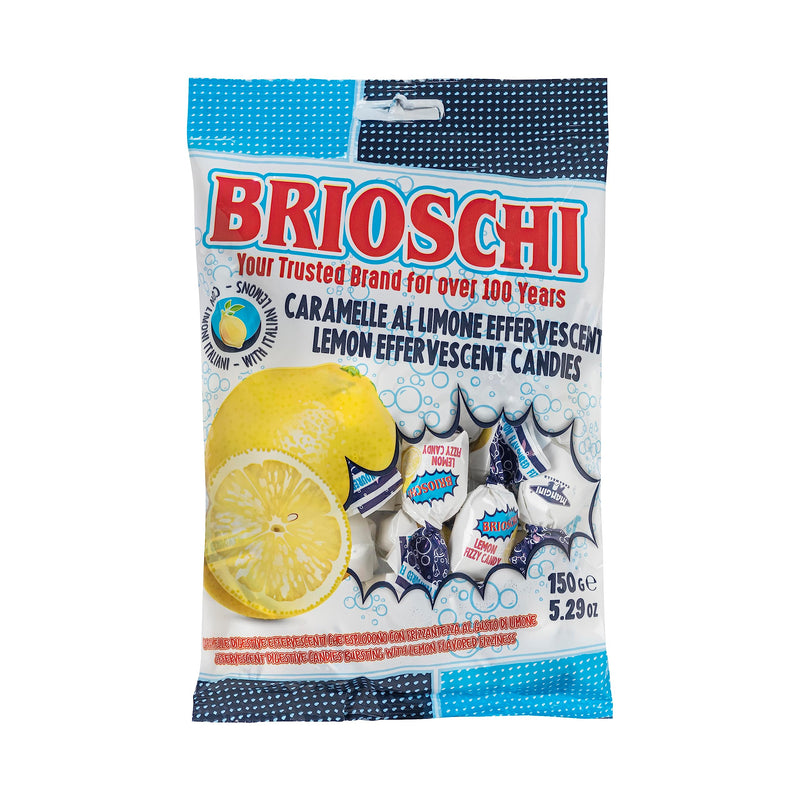Brioschi Lemon Flavored Effervescent Fizzy Digestive Italian Candies (5.29 oz) 5.29 Ounce (Pack of 1)