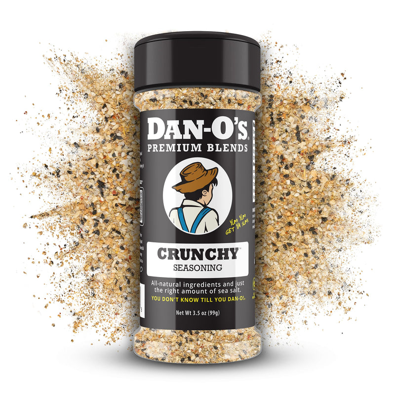 Dan-O's Crunchy Seasoning, 3.5 oz Bottle, Everything Seasoning for Fish, Eggs, Salads, Veggies and More, Sugar Free, Zero Calorie, Use this Spice