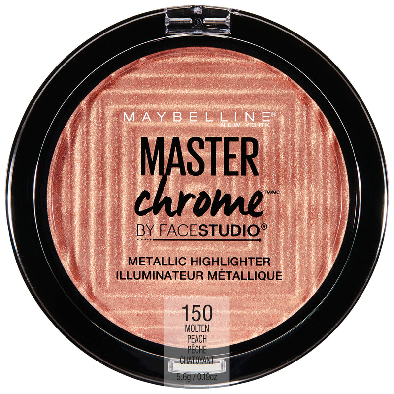 Maybelline New York Facestudio Master Chrome Metallic Highlighter Makeup, Molten Peach, 0.19 Ounce Molten Peach 0.19 Ounce (Pack of 1)