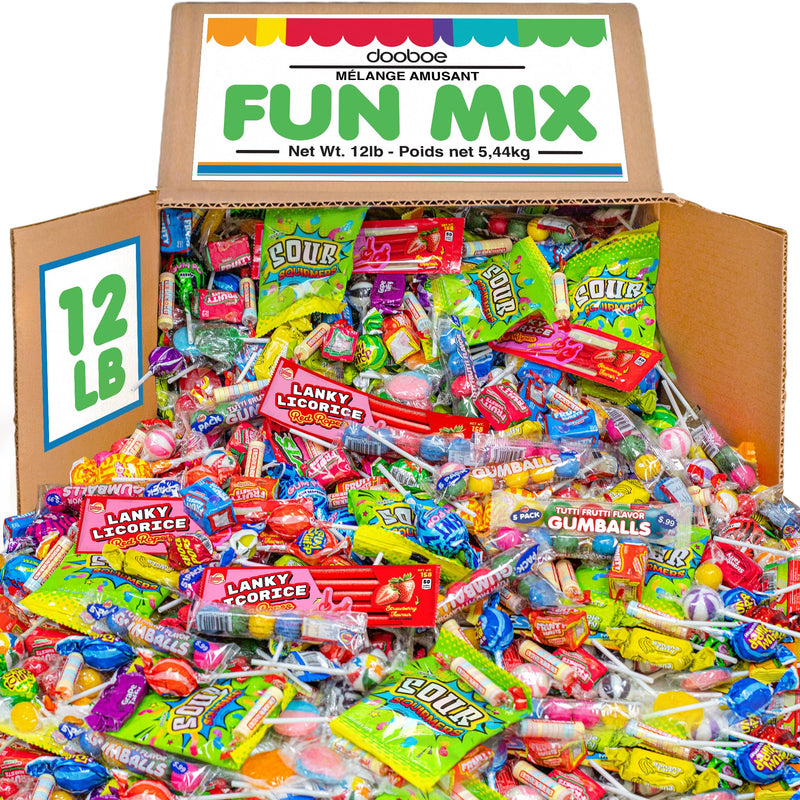 Bulk Candy Assortment, 12 lb Individually Wrapped Mix for Parade Throws | Ideal pinata fillers and party favors at camps, schools, offices, bowls,