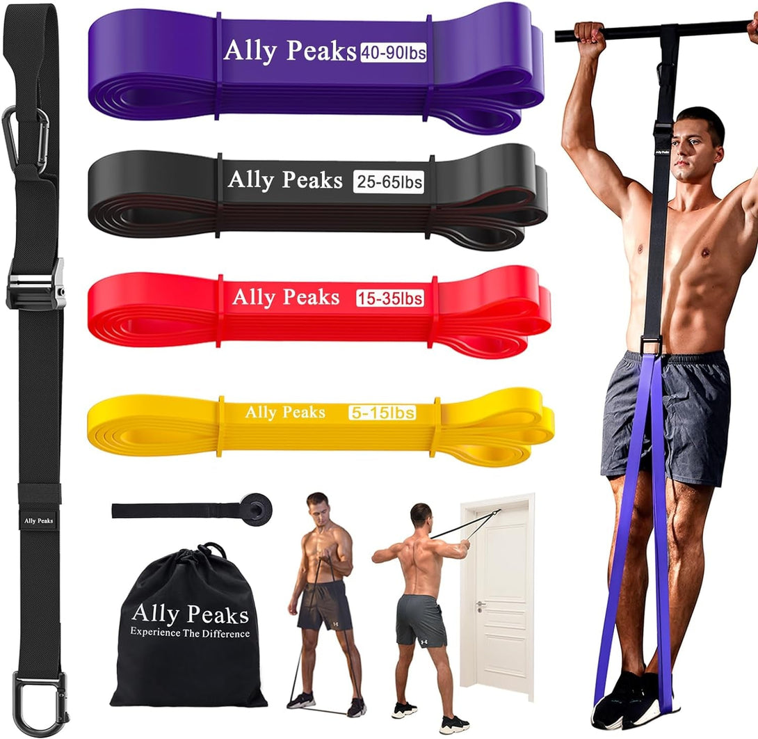 Ally Peaks Pull up Assistance Bands System,Up to 410 Lbs Assistance, Resistance Bands,Adjustable and Replaceable Pull up Assist Band,Assisted Pull up Resistance Bands for Pull up Assist Push up Assist