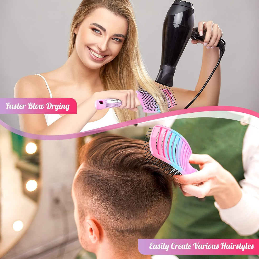 Vented Paddle Brush for Faster Blow Drying - Detangling Hair Brush for Women and Men, Professional Styling Brush for Curly, Thick, or Straight Hair