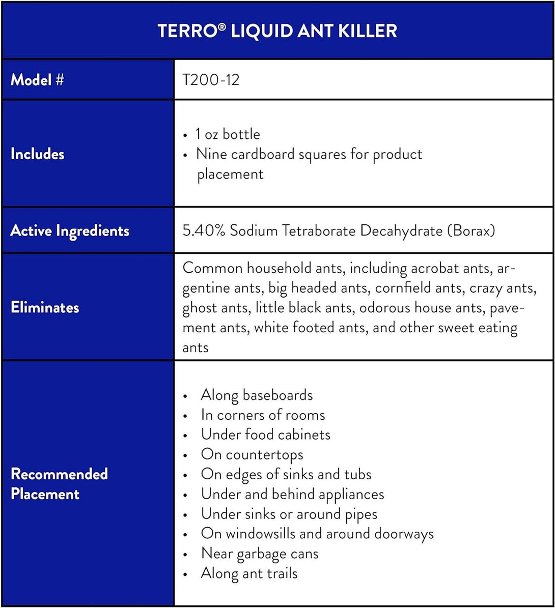 TERRO Liquid Ant Killer Ll T200, 2 Oz