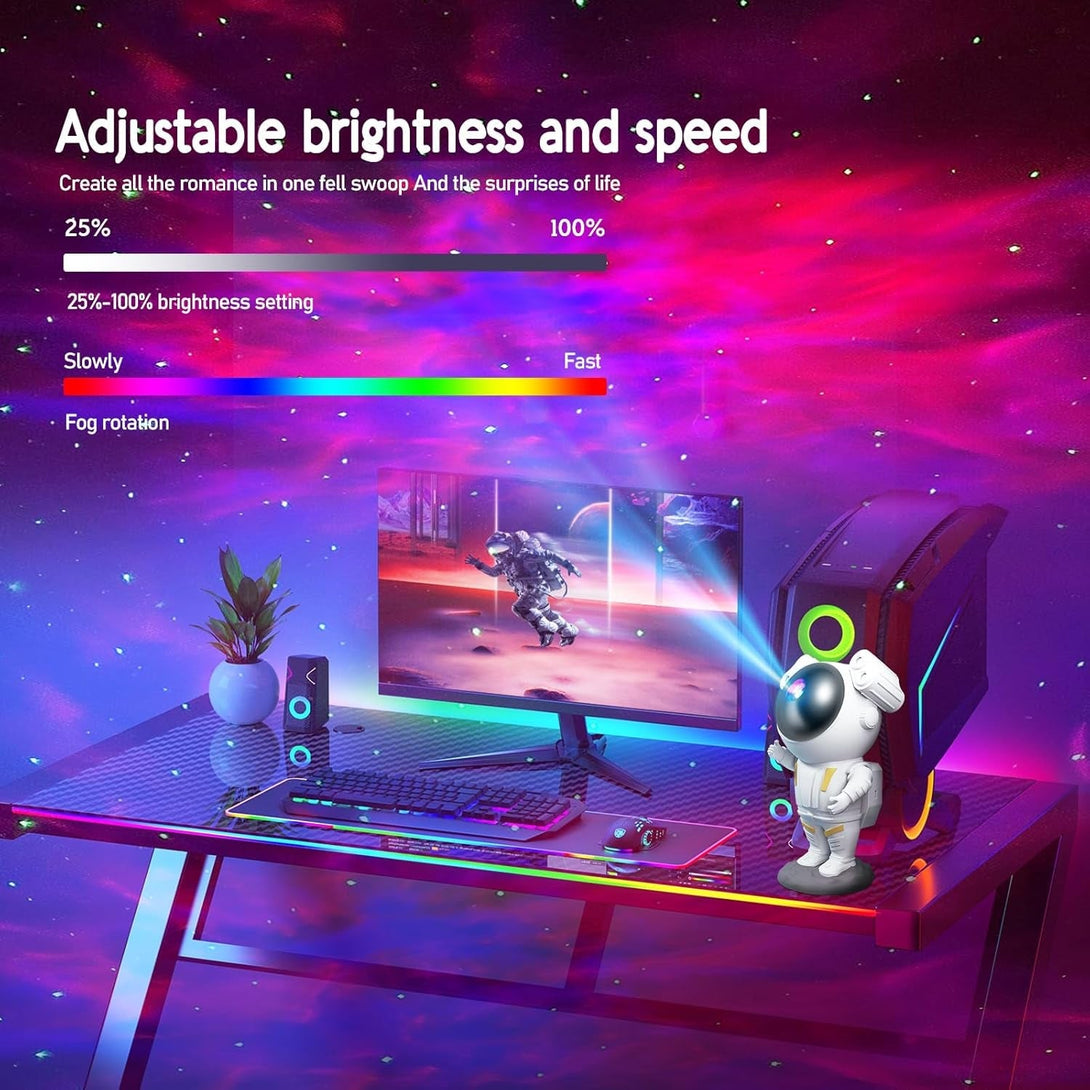 Astronaut Galaxy Projector - Starry Sky Night Light with Timer and Remote Control, Perfect for Bedroom and Ceiling, Great Gift for Kids and Adults