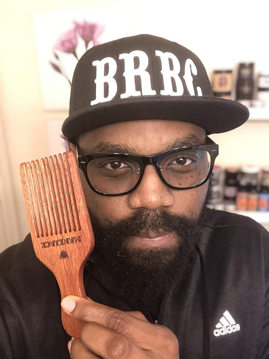 Beard Pick for Men- Wooden Comb Afro Hair Lift Combs