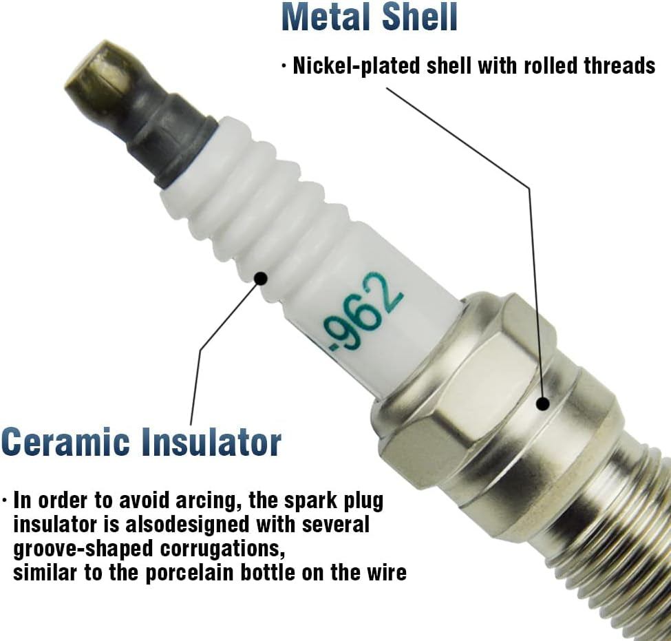 8Pcs 41-962 Upgrad Real Iridium Spark Plugs 19299585 for Chevrolet Chevy, GMC, Cadillac, Buick, Hummer, Pontiac,Silverado Suburban Avalanche GMC Yukon SIERRA XL LS2 LS3 LS4 LS7 Engines 4.8L 5.3L 6.0L