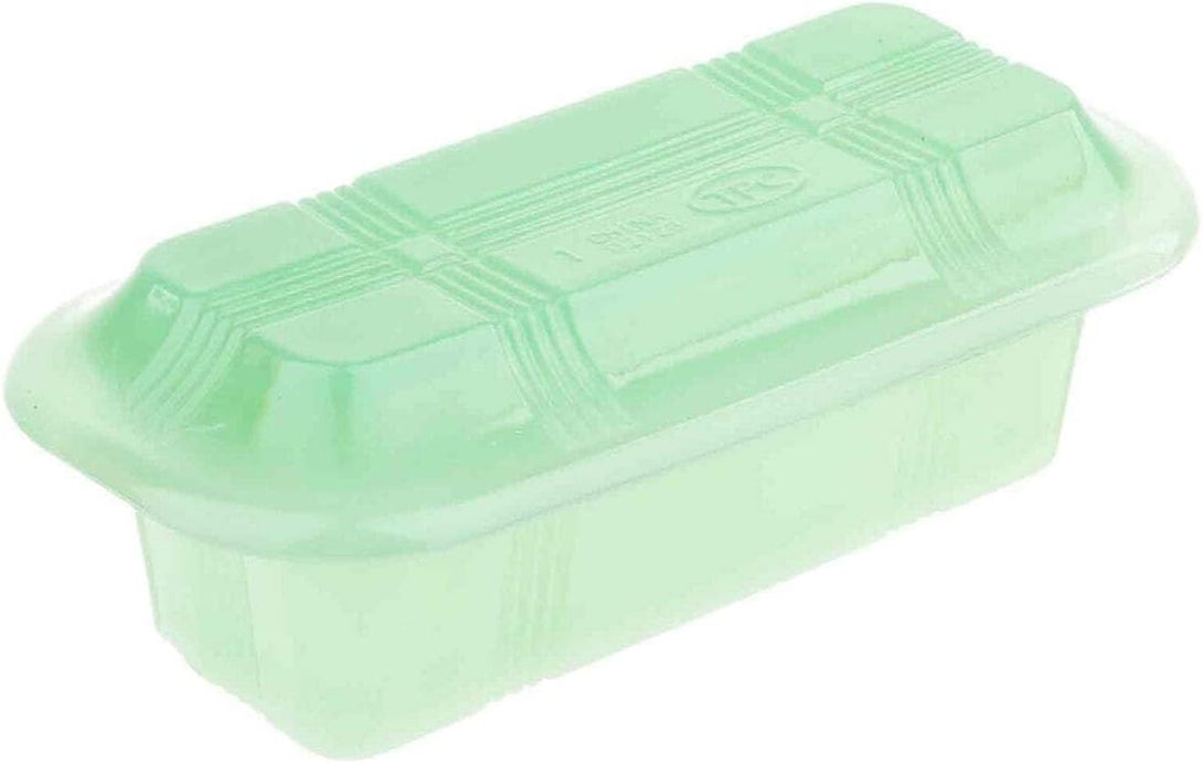 Tablecraft HJ124 Jadeite Glass Collection Butter Dish, 6.75 X 3.25 X 2.25, Green