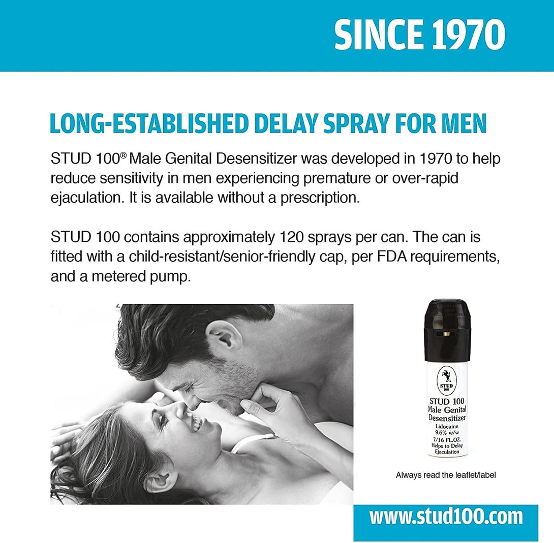 Stud 100 Male Genital Desensitizer Spray, 7/16- Fl. Ounce Box (Pack of 1