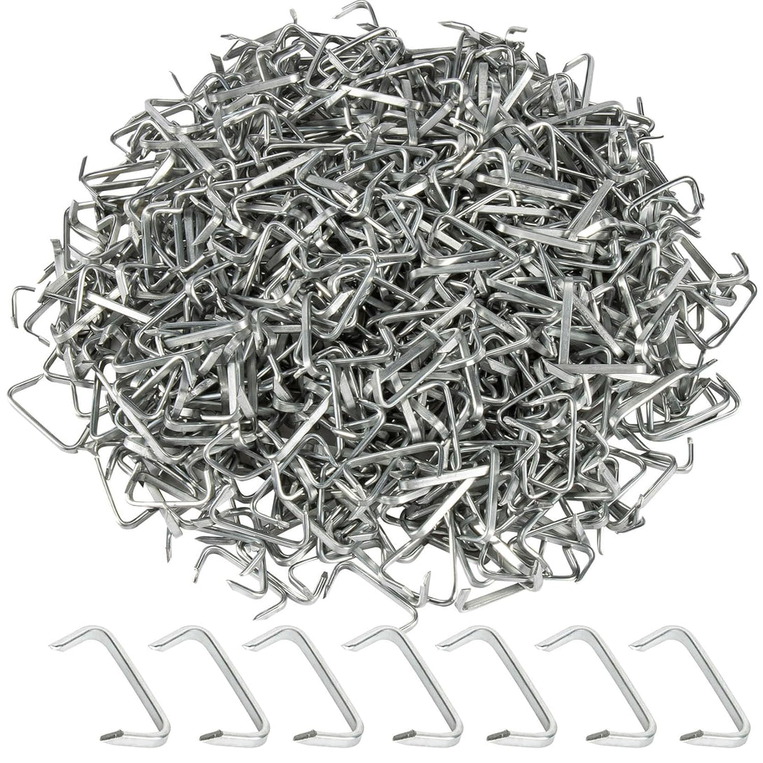 Sukh 700PCS Galvanized Hog Rings - Hog Nose Rings 3/4 Hog Ring Kit Hog Nose Clips Heavy Duty Hog Rings for Auto Upholstery Fencing Furniture,Bagging,Railing,Bungee Shock Cords.Animal Pet Cages