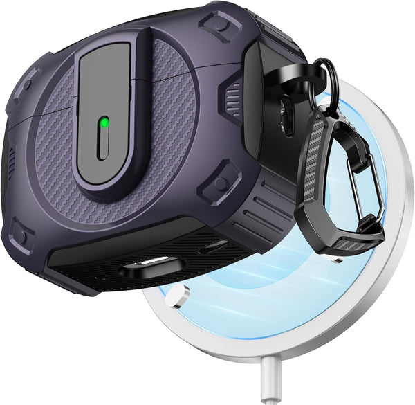 RFUNGUANGO for Airpods Pro 2Nd Generation Protective Case, 2024 New Space-Themed Protective Case. Compatible with Airpods Pro 1/2 And, Works with Magsafe. [Purple]