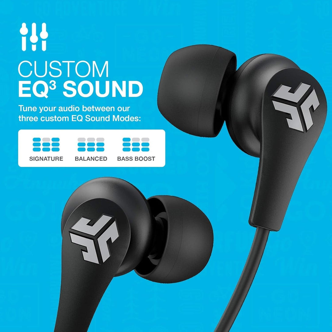Jlab Jbuds Pro Bluetooth Wireless Signature Earbuds, Black, Titanium 10Mm Drivers, 10-Hour Battery Life, Music Controls, Noise Isolation, Bluetooth 4.1 Extra Gel Tips and Cush Fins