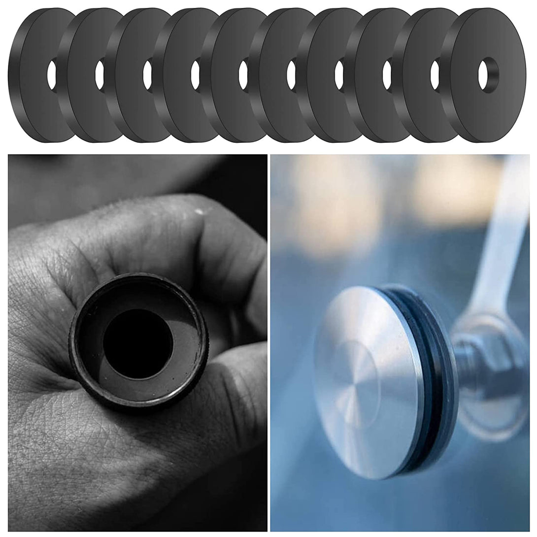 110 Pcs Rubber Flat Washer Kit, 1 OD X 1/4 ID X 1/8 Thickness Heavy Duty Abrasion Resistant Rubber, Black Fender Washers Grommets Spacers for Bolts Screws Washers