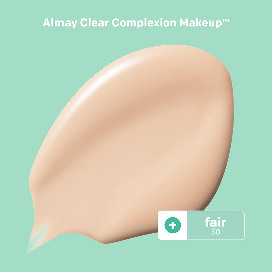 Almay Clear Complexion Acne & Blemish Spot Treatment Concealer Makeup with Salicylic Acid- Lightweight, Full Coverage, Hypoallergenic, Fragrance-Free, for Sensitive Skin, 050 Fair, 0.3 Fl Oz.