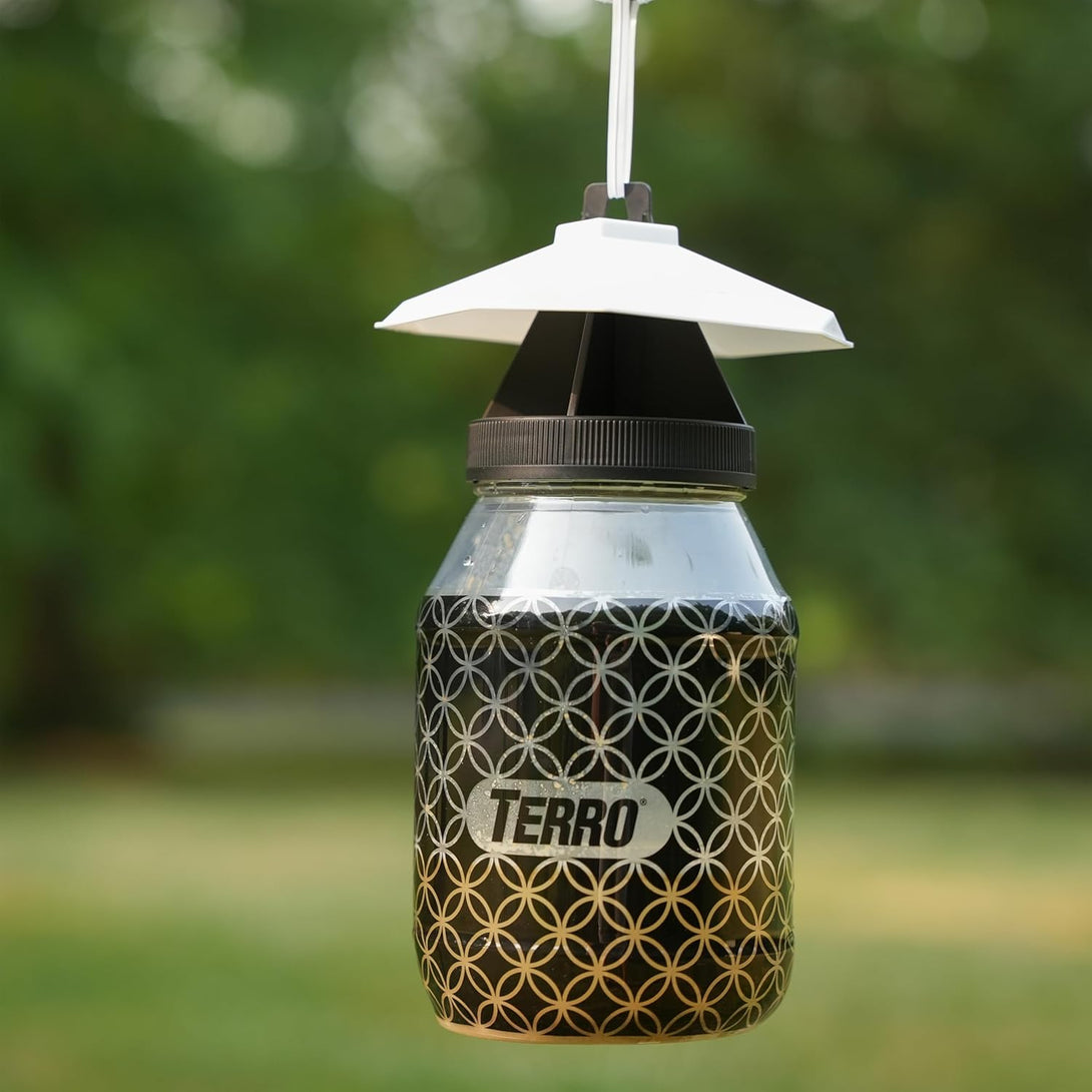 TERRO T380 Outdoor Reusable Fly Magnet Fly Trap - Poison Free Fly Killer and Trap with Bait