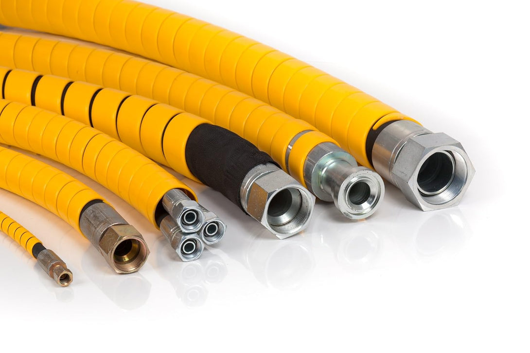 Caplugs SPPC Series – Safeplast Safe-Spiral Pre-Cut Spiral Wrap, Hose & Cable Protector, Yellow HD-PE, 1.0" OD X 25' Pre-Cut Length, Hydraulic & Pneumatic Hoses (25Pc25Ye)