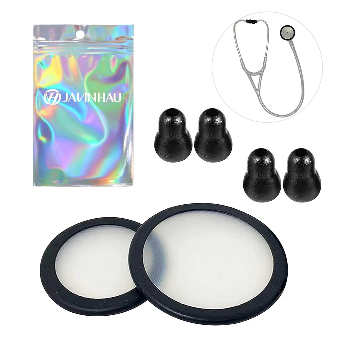 Replacement Accessories Kit Fits Classic 3, Cardiology 3 & Cardiology 4 Stethoscope for Littman Stethoscope Replacement Parts & Stethoscope Bell Diaphragm Cover and Eartips Replacement Parts