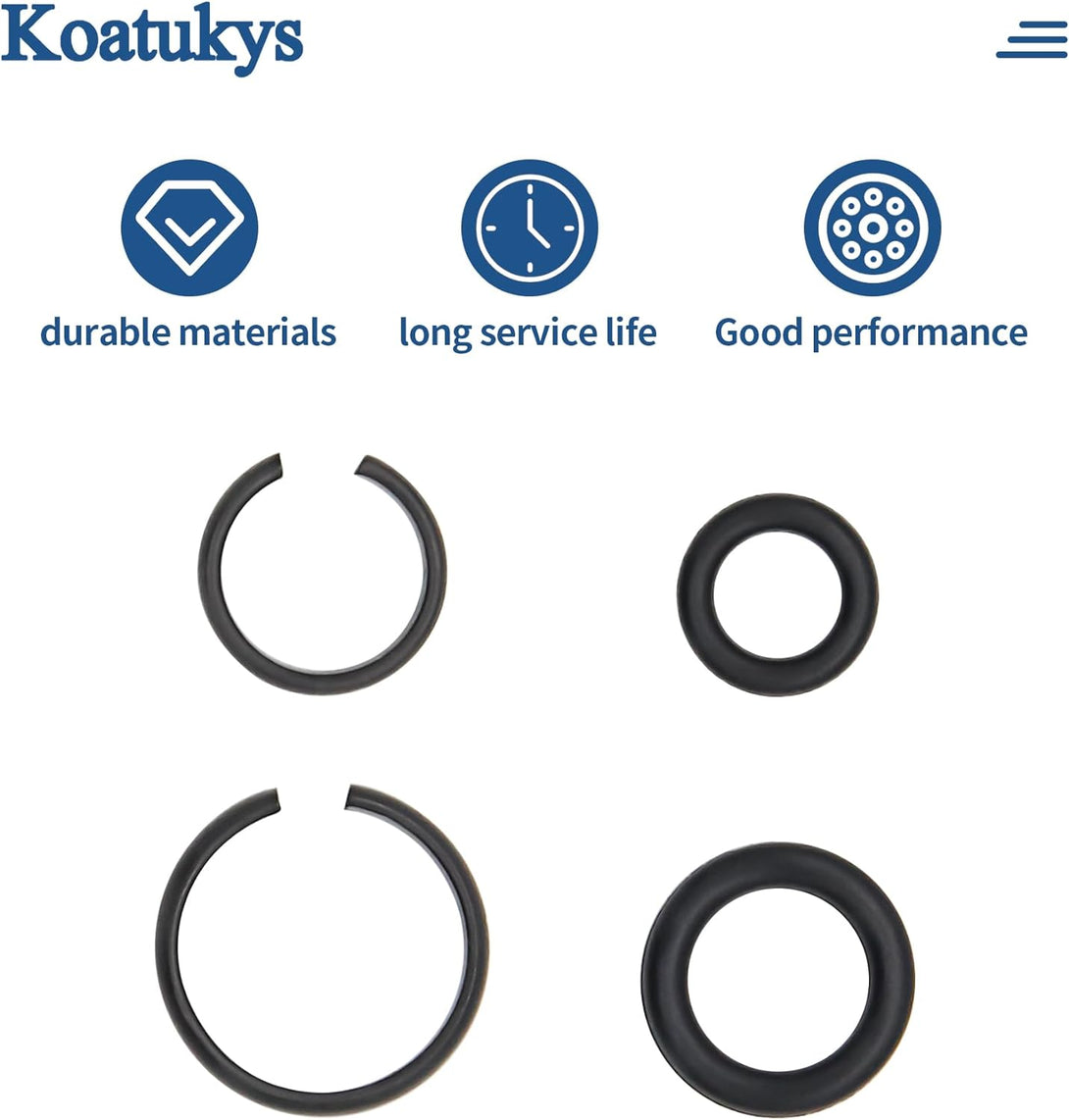 5 Sets 3/8" and 5 Sets 1/2" Impact Retaining Ring Wrench Socket Clip with O-Ring Fits Replacement Milwaukee/Pneumatic Type Impact Wrench Square Drive Socket Retainer Ring