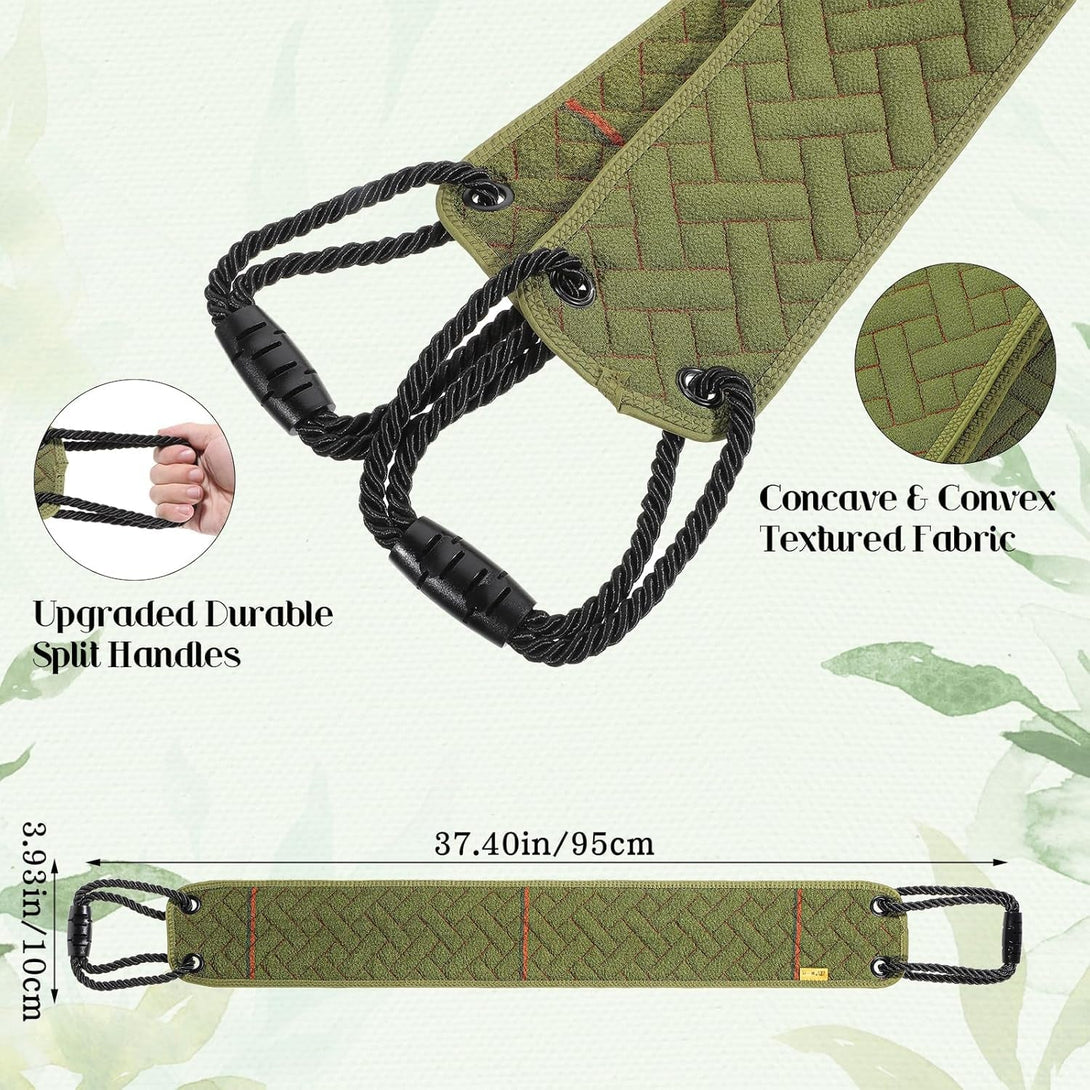 Long Body Scrubber Man Back Shower Double-Sided Exfoliating Body Scrubbers Exfoliating Cloth with Long Upgraded Handled Shower Scrubber for Men Bath Exfoliator