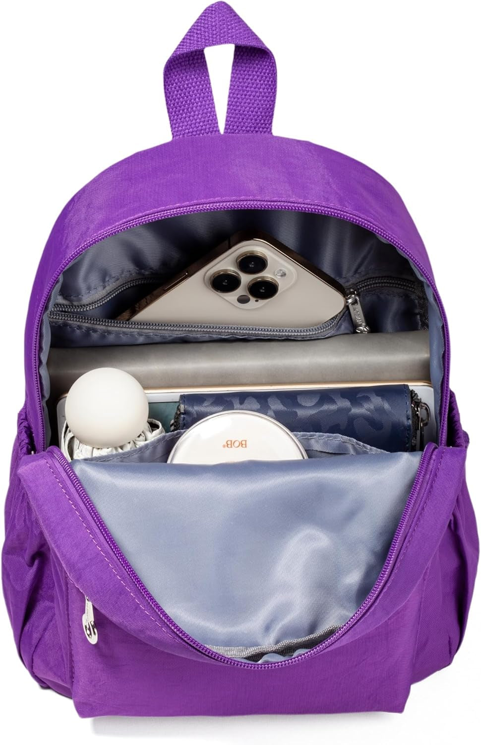 AOTIAN Mini Lightweight 11.8 Inch Backpack Durable Travel Hiking Women and Girls Small Daypack, 7 Liters Dark Violet Purple
