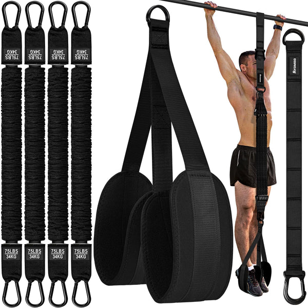Adjustable Heavy Duty Pull up Assist Equipment with 4 Assistance Bands - Resistance Bands for Pull up Bar Workout - Home Gym Fitness Exercise Strength Training
