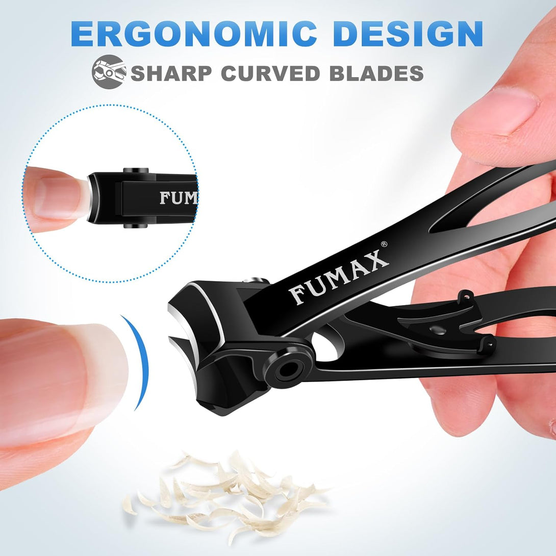 Toenail Clippers for Seniors Thick Toenails, Heavy Duty Large Nail Clippers with 15Mm Wide Jaw Opening, Long Handle Big Fingernail Clippers Cutter with Nail File for Men, Seniors Women