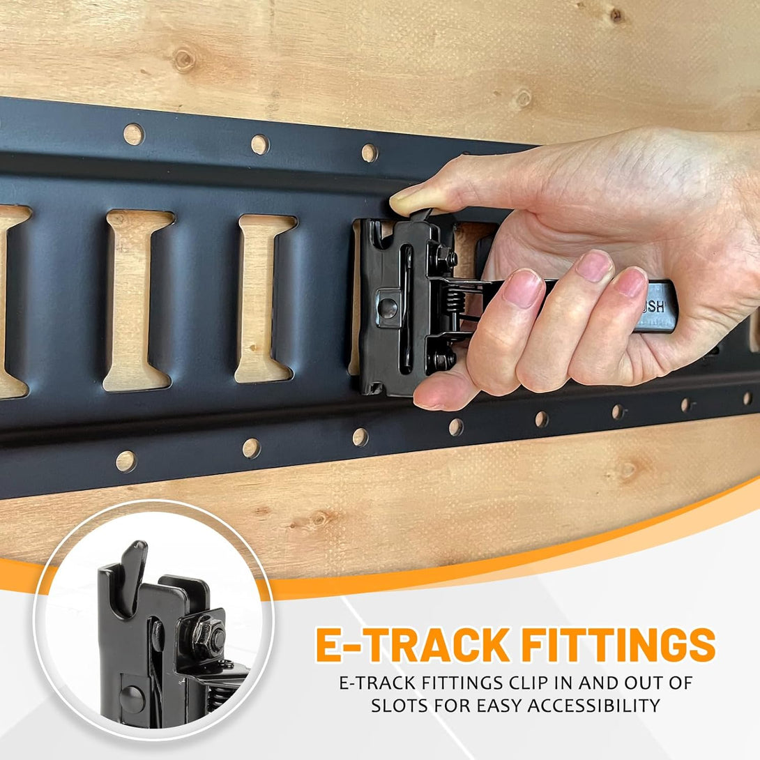 E-Track Tool Holders E Track Accessories Large Opening for Enclosed Trailer to Keep Rakes,Shovels, Broom