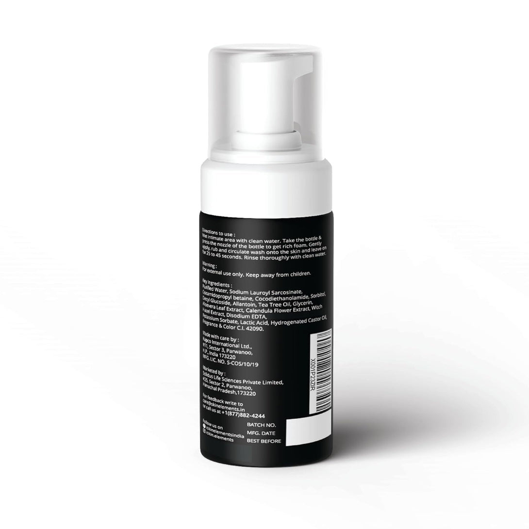 Skin Elements Intimate Wash for Men | Ph Balanced Foaming Wash with Tea Tree Oil & Aloe Vera | Soothes, Refreshes & Maintains Hygiene | 4.05 Fl. Oz. |