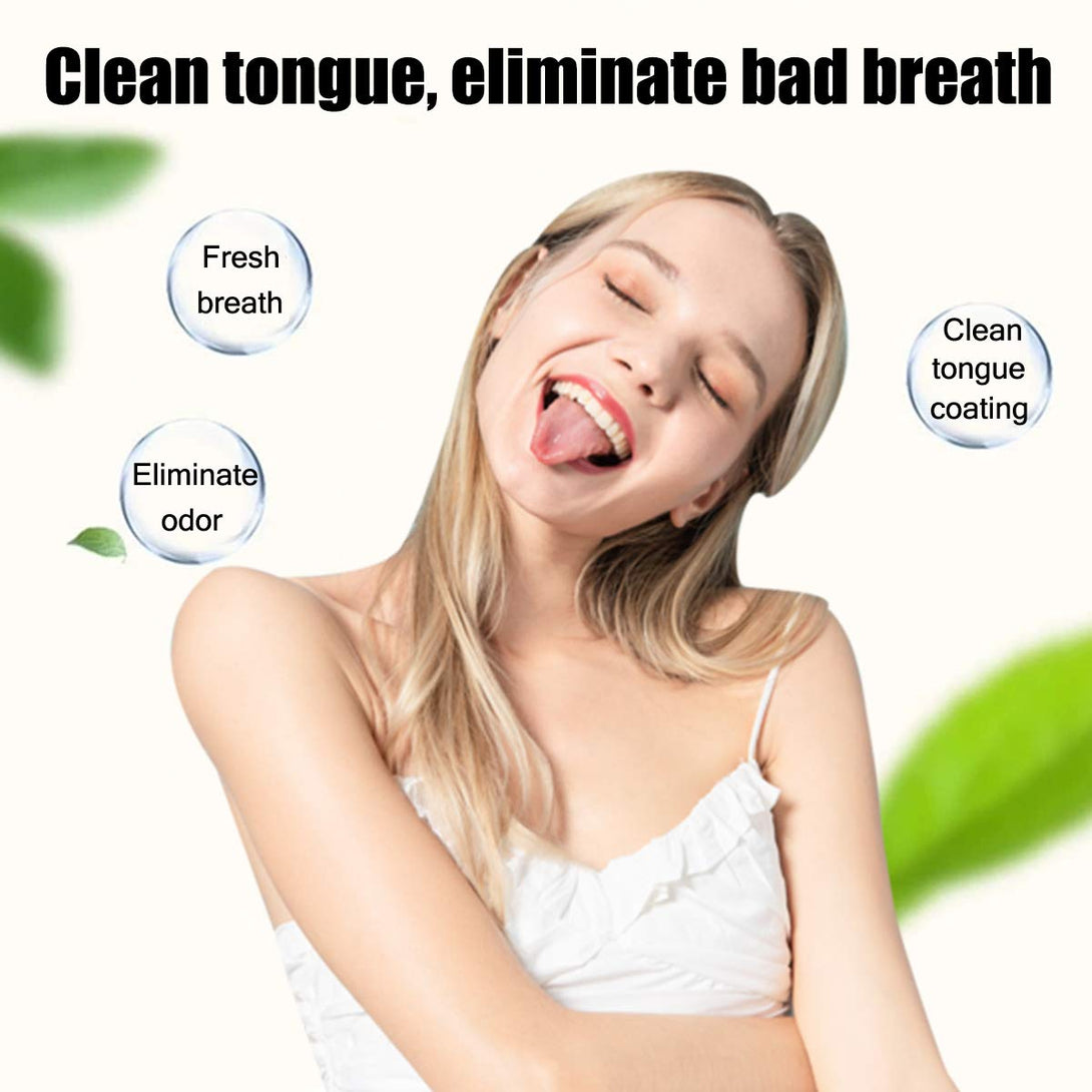 Tongue Brush, Tongue Scraper, Tongue Cleaner Helps Fight Bad Breath, 3 Tongue Scrapers, 3 Pack (Black & Blue & Green)