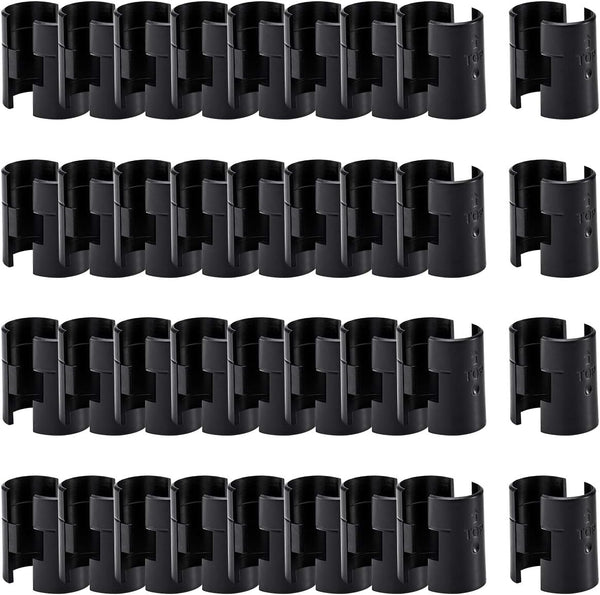 16 Pcs Wire Shelving Shelf Lock Clips for 1" Post, 8 Pairs of Shelving Sleeves Replacements for Wire Shelving System, Plastic Shelf Locking Clips Compatible with Thunder Group Metro and More