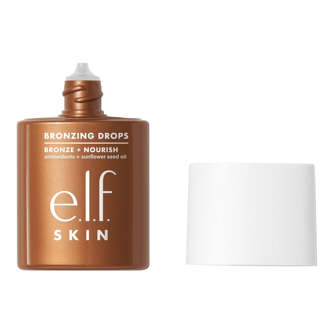 E.L.F. SKIN Bronzing Drops, Liquid Bronzer for Face & Skin, Creates a Sun-Kissed Glow, Infused with Vitamin E, Vegan & Cruelty-Free, Rose Gold