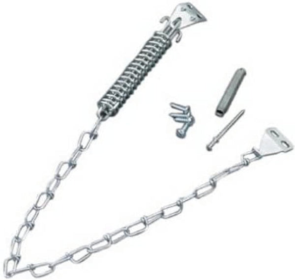 Wright Products V11 Steel Screen and Storm Door Chain Stop-Absorbs Shock from Wind, Zinc