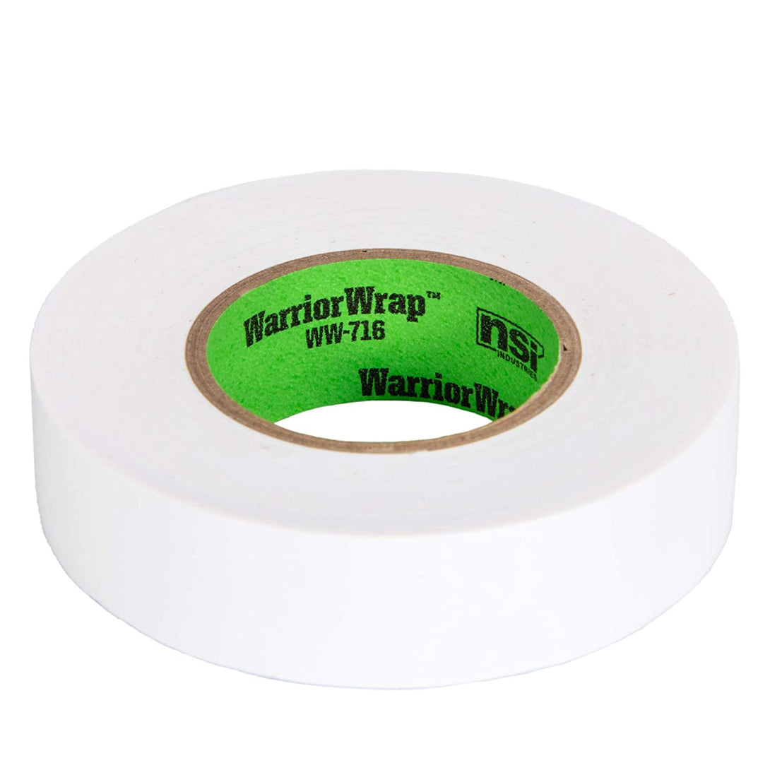 NSI WW-716-WT Warriorwrap General 7 Mil Vinyl Electrical Tape, 3/4" Width, 60' Length, White