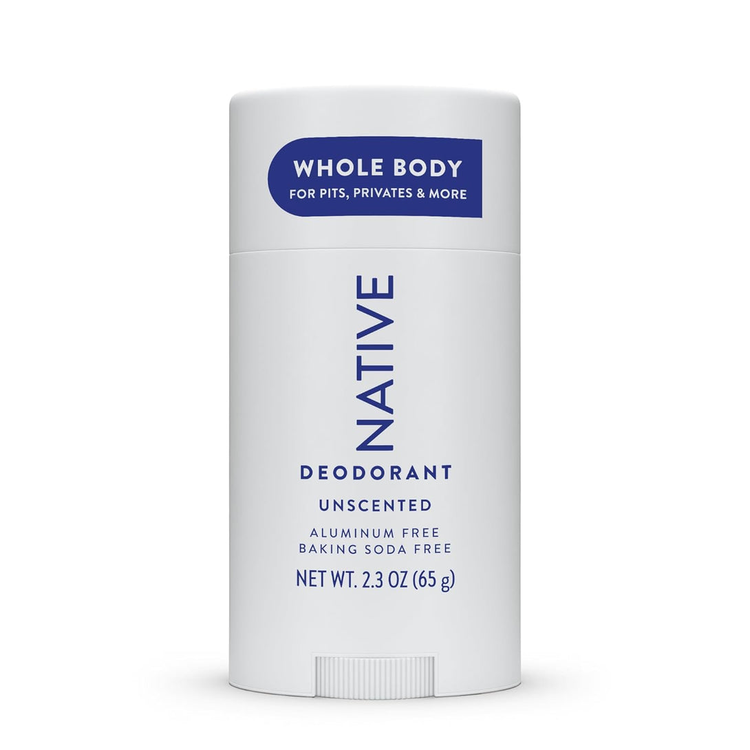 Native Whole Body Deodorant Stick Contains Naturally Derived Ingredients, Deodorant for Men and Women | 72 Hour Odor Protection, Aluminum Free with Coconut Oil and Shea Butter | Unscented