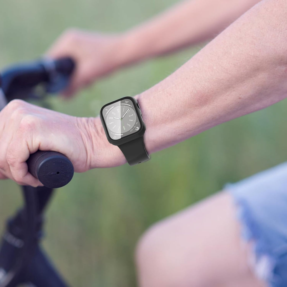 6-Pack Case Compatible with Apple Watch 40Mm Series SE 2Nd Gen 6 5 4 with Tempered Glass Screen Protector, QCKANLJ Ultra-Thin Hard PC Full Protective Face Cover Bumper for Iwatch 40Mm