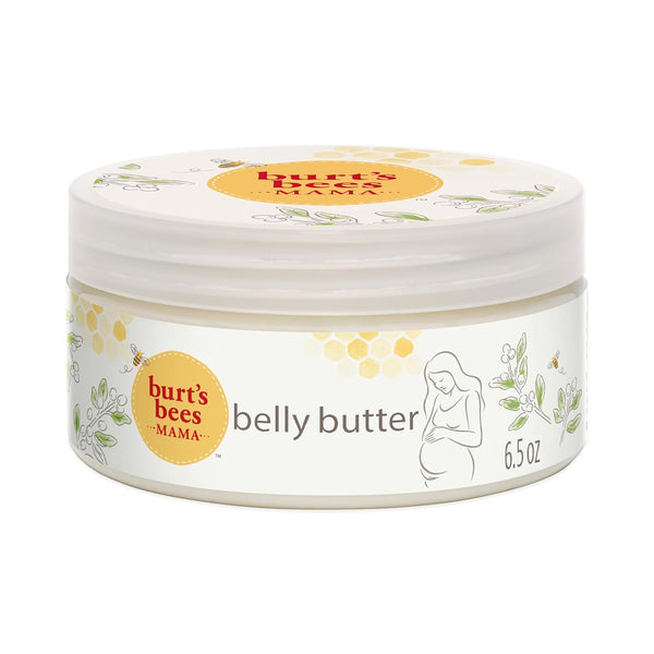 Burt'S Bees Mama Belly Butter Stretch Mark Cream for Pregnancy Massages Body & Reduces Scar Appearance, Prenatal & Postnatal Tummy Skin Care, Shea Butter & Vitamin E Rich Formula, 6.5 Oz Tub