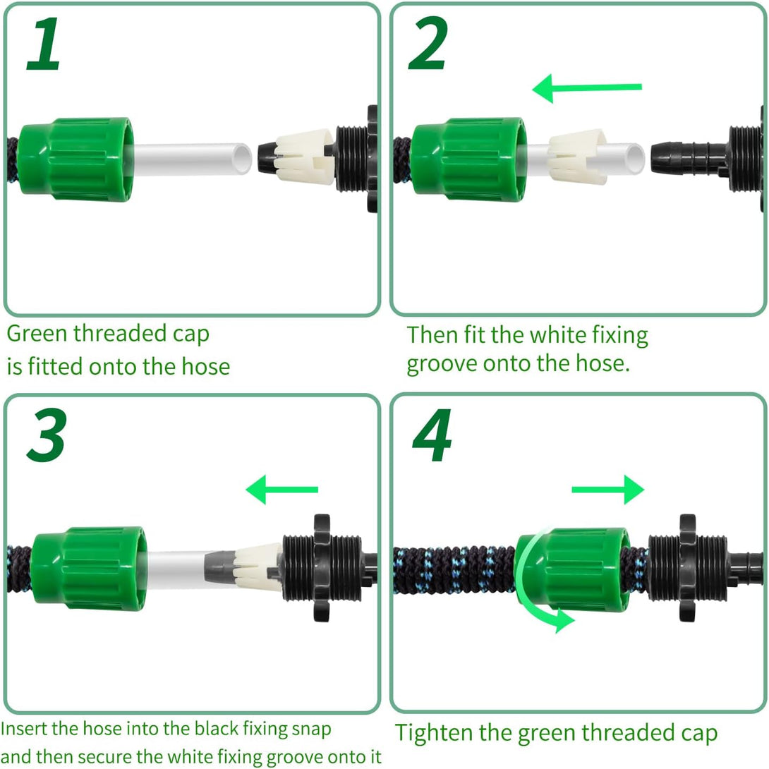 4 Pack Easy Install Hose Repair Kit,Greener Plastic Hose Repair Accessories for 3/4" or 5/8" Garden Hose Fittin