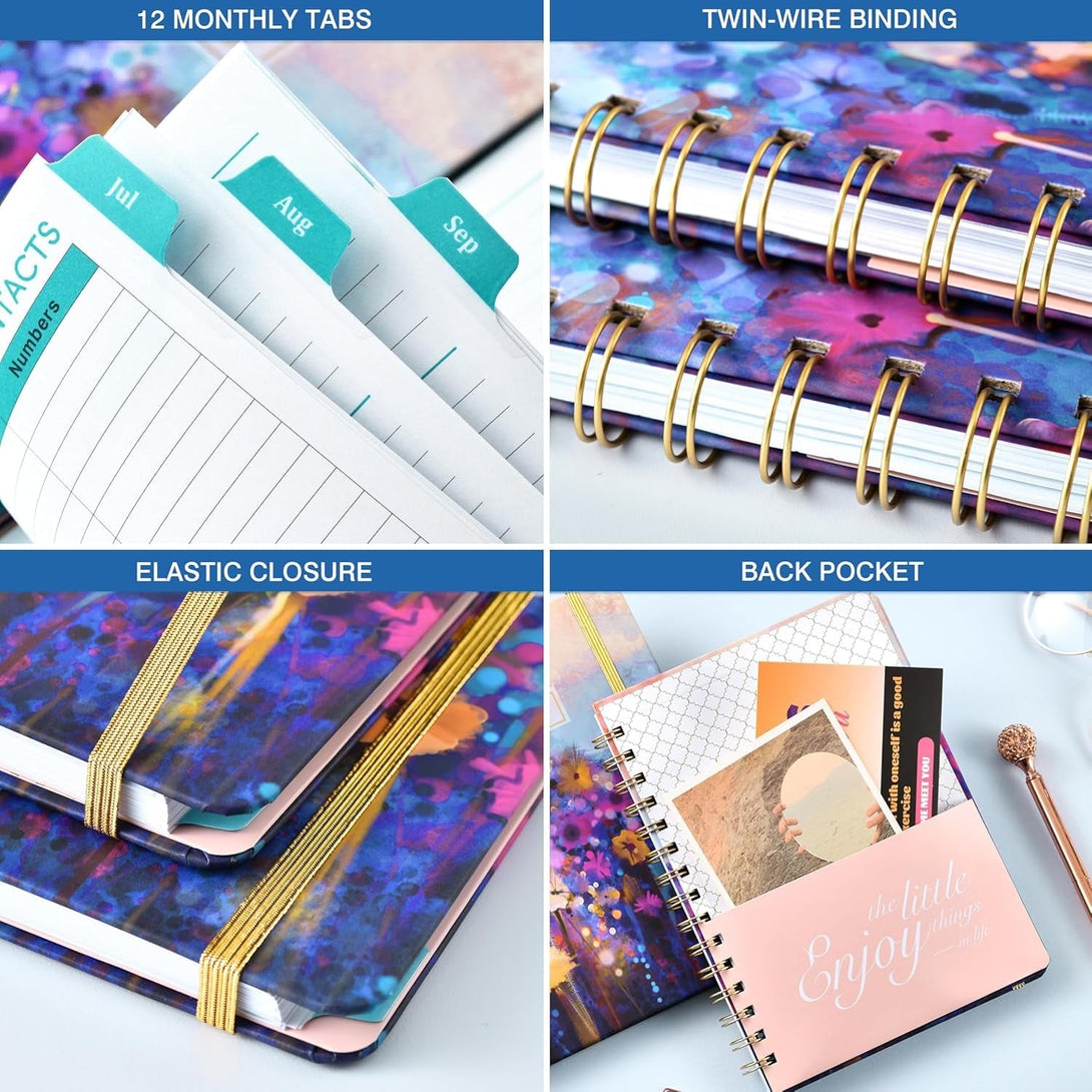 2025-2026 Planner - Planner Daily Weekly and Monthly 2025-2026, July 2025 - June 2026, 6.3’’ × 8.4’’, 12 Monthly Tabs, Inner Pocket, Hardcover, Perfect for Organization